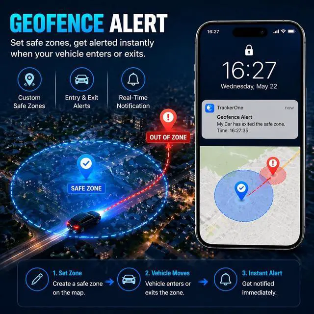 Alt view image 3 of 7 - GPS Tracker for Vehicles Cars with Long Battery Life up to 90 Days, Strong Magnet, Unlimited Range, Geo-Fence, 4G Real Time Car Tracker Device Hidden Vehicle Tracking, Subscription Needed