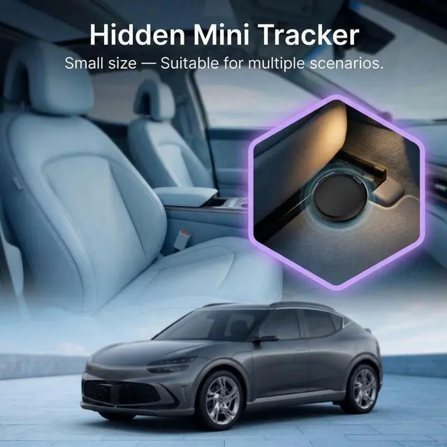 Alt view image 3 of 7 - 2 Pack GPS Tracker for Vehicles No Subscription Car Tracker Works with Apple Find My(iOS Only)Global Tracking Hidden Tracking Devices for Cars Bluetooth Finder with Loud Alarm for Car Bike Dog Luggage