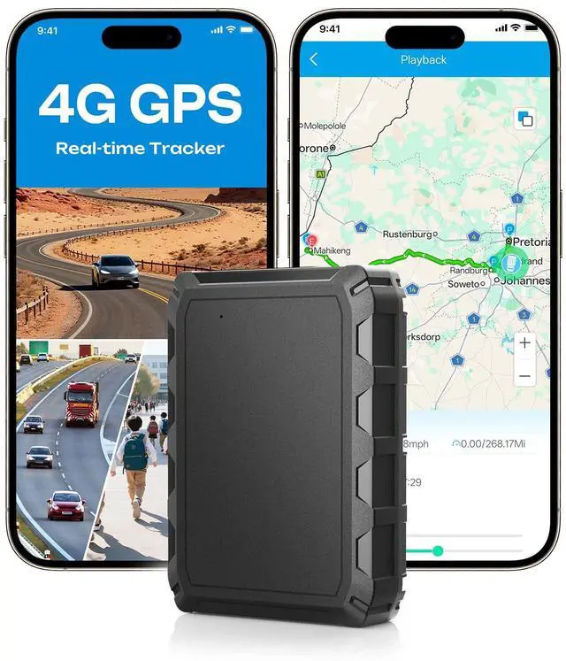 Main image of GPS Tracker for Vehicles, 6-Month Battery Life 4G Global Tracker Device for Vehicles with Real Time Alert Strong Magnet, IP65 Waterproof Car Traker 180-Day Location History Subscription Needed