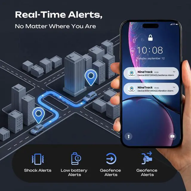 Alt view image 5 of 7 - GPS Tracker for Vehicles, 6-Month Battery Life 4G Global Tracker Device for Vehicles with Real Time Alert Strong Magnet, IP65 Waterproof Car Traker 180-Day Location History Subscription Needed