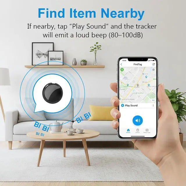 Alt view image 2 of 7 - No Subscription GPS Tracker for Vehicles Work with Find My(iOS Only) Real-Time Mini Tracker Tags Global Coverage Hidden Car Location Tracking Tags Device with Magnetic Case No Monthly Fee Required