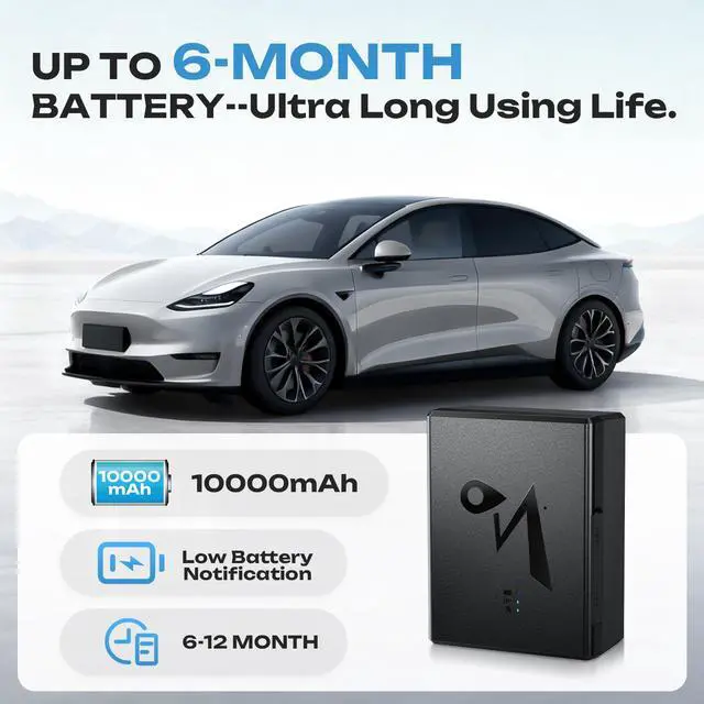 Alt view image 2 of 7 - GPS Tracker for Vehicles, Up to 6-Month Battery 4G LTE Car Tracker with Strong Magnetic 90-Day Location History, Global Coverage Real-Time Tracker Device for Vehicles Subscription Needed