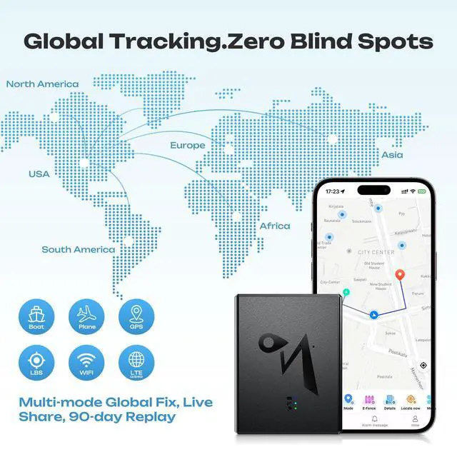 Alt view image 3 of 7 - GPS Tracker for Vehicles, Up to 6-Month Battery 4G LTE Car Tracker with Strong Magnetic 90-Day Location History, Global Coverage Real-Time Tracker Device for Vehicles Subscription Needed