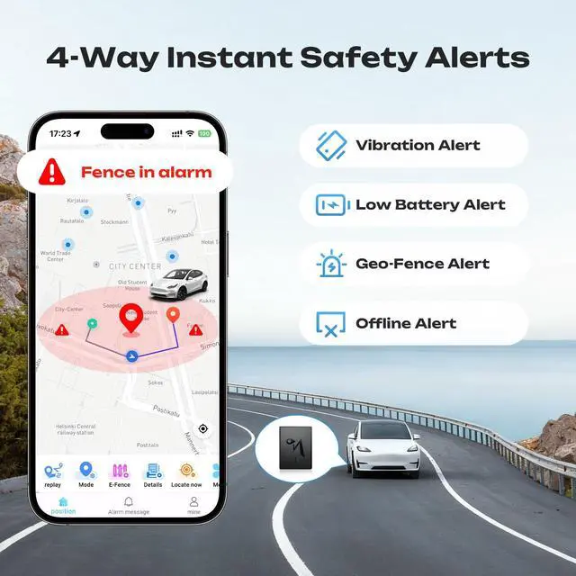 Alt view image 5 of 7 - GPS Tracker for Vehicles, Up to 6-Month Battery 4G LTE Car Tracker with Strong Magnetic 90-Day Location History, Global Coverage Real-Time Tracker Device for Vehicles Subscription Needed
