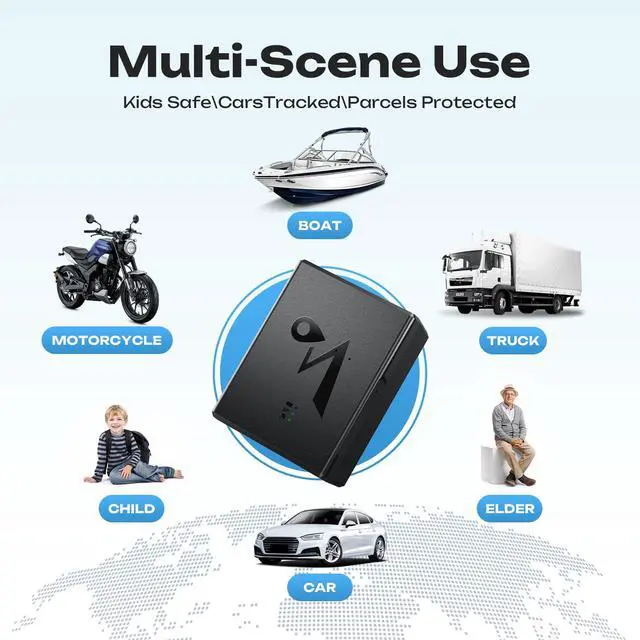 Alt view image 7 of 7 - GPS Tracker for Vehicles, Up to 6-Month Battery 4G LTE Car Tracker with Strong Magnetic 90-Day Location History, Global Coverage Real-Time Tracker Device for Vehicles Subscription Needed