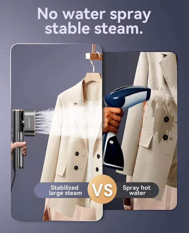 Alt view image 6 of 7 - Travel Steamer for Clothes,100-220V Portable Iron,15s Heat Up,Steamer Iron 2 In 1, Travel Size,Large Ceramic Heat Panel,for Global and Europe