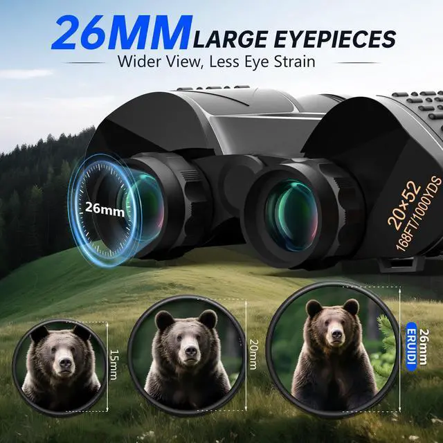 Alt view image 3 of 7 - 20x52 Binoculars for Adults High Powered - Bird Watching Binoculars with Long Range View for Cruise Ship Hunting Travel Stargazing Sports