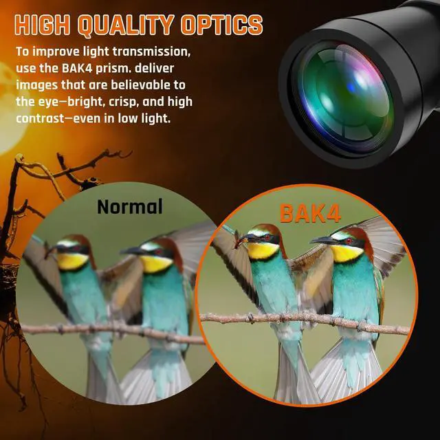 Alt view image 2 of 7 - 20x50 High Power Binoculars for Adults with Low Light Night Vision,Military Compact HD Professional/Daily Waterproof Binoculars for Bird Watching Hunting/Traveling/Outdoor