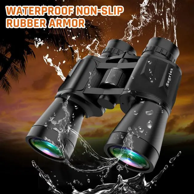 Alt view image 5 of 7 - 20x50 High Power Binoculars for Adults with Low Light Night Vision,Military Compact HD Professional/Daily Waterproof Binoculars for Bird Watching Hunting/Traveling/Outdoor