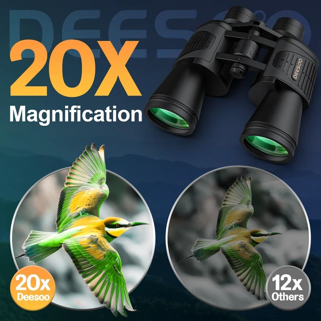 Alt view image 2 of 7 - 20x52 Binoculars for Adults High Powered HD Vision, Large View, BAK4 Prism, Professional for Bird Watching, Cruise Ship, Hunting, Travel, Hiking, Gifts for Men