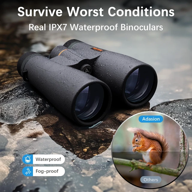 Alt view image 6 of 7 - 15x56 Binoculars for Adults High Powered, Phone Adapter & Tripod Super Powerful, BAK4 Prism, Waterproof, for Hunting Stargazing Bird Watching Wildlife Safari Cruise Travel Sports