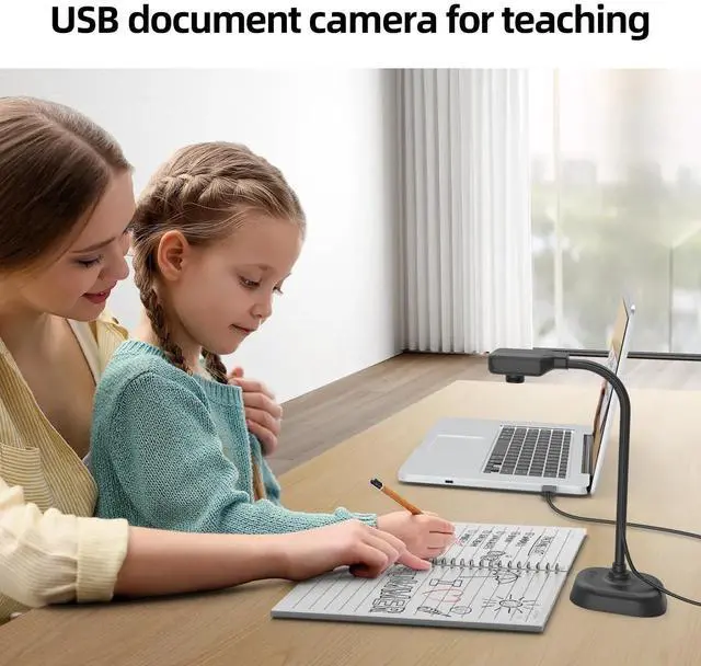 Alt view image 4 of 7 - Document Camera for Teachers and Classroom, USB Webcam/Doc Camera Built-in Mic Mac OS, Windows, Chromebook Compatible for Live Demo, Web Conferencing, Distance Learning, Remote Teaching