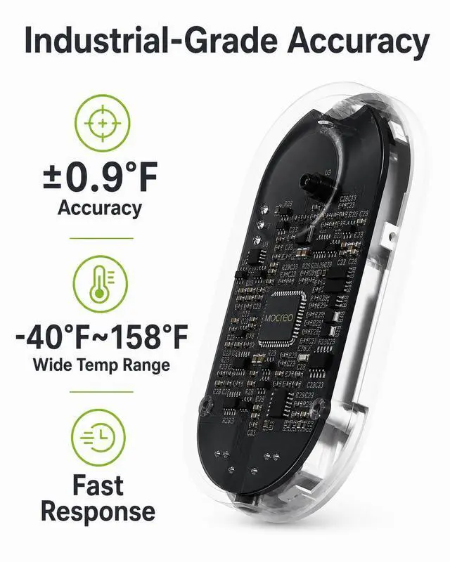 Alt view image 4 of 7 - MS2 Refrigerator Freezer Thermometer Sensor, Upgraded Replacement for ST5&MS1, 0.9mm Ultra-Flat Probe, 2-Year Battery Life, Add-On Wireless Temperature Sensor(Compatible with H3/H5/H6 Hub Only)