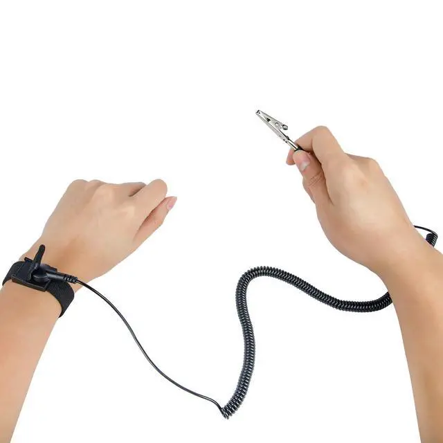 Alt view image 4 of 7 - Anti Static Wrist Straps - 2 Pack - Reusable - Equipped with Grounding Wire and Alligator Clip - Enables You to Ground Yourself - Adjustable To Fit Up to Size XL (157.4 inches)