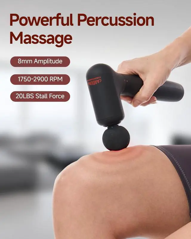 Alt view image 6 of 7 - Upgraded 2-in-1 Massage Gun with Heat, Pain Relief Deep Tissue Back and Neck Massager with Extension Handle, Handheld Muscle Massage Gun for Back, Shoulder, Arm,Thigh, FSA-HSA Eligible