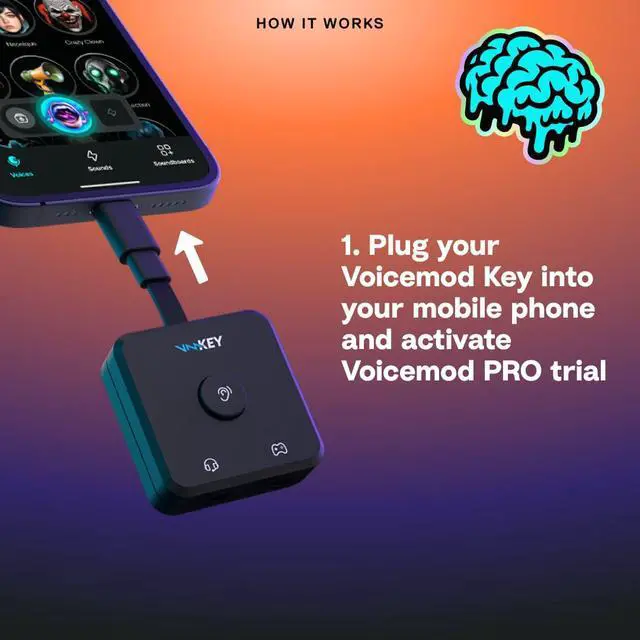 Alt view image 4 of 7 - Key - VMKey Real-Time AI Voice Changer and Soundboard for Gaming Consoles (Compatible with PS5, PS4, Xbox, SWITCH2)