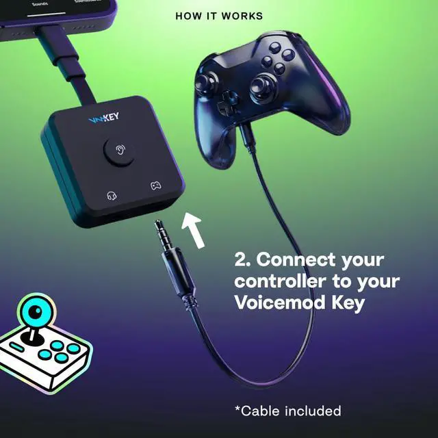 Alt view image 5 of 7 - Key - VMKey Real-Time AI Voice Changer and Soundboard for Gaming Consoles (Compatible with PS5, PS4, Xbox, SWITCH2)