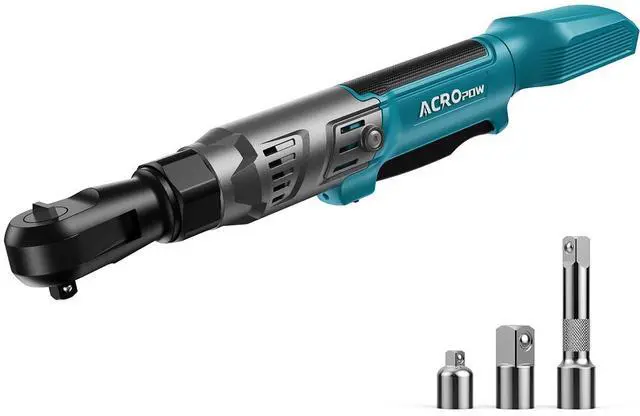 Main image of 3/8" Cordless Ratchet Wrench, Compatible with Makita 18V Battery, 74Ft-Lbs Brushless Motor Electric Ratchet with Variable Speed, 1/2" & 1/4" Adapters, 3" Extension Bar (Tool Only)