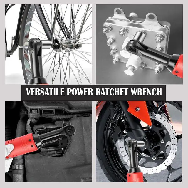 Alt view image 7 of 7 - 3/8" Cordless Electric Ratchet Wrench Set, 12V Power Ratchet Tool Kit With 2 Packs 2000 mAh Battery And Charger, 45 FT-LBS Battery Powered Wrench with Infinitely Variable Speeds
