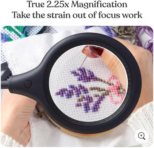Alt view image 4 of 7 - LightView Pro Flex 2 in 1 Magnifying Desk Lamp, 2.25x Light Magnifier, Adjustable Gooseneck Magnifying Glass with Light for Crafts, Reading, Close Work