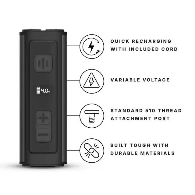 Alt view image 2 of 6 - 510 Thread Battery Pen - Adjustable Voltage + Rechargeable with 650mAh Battery - Electronics Repair Soldering Tool - 510 Threaded