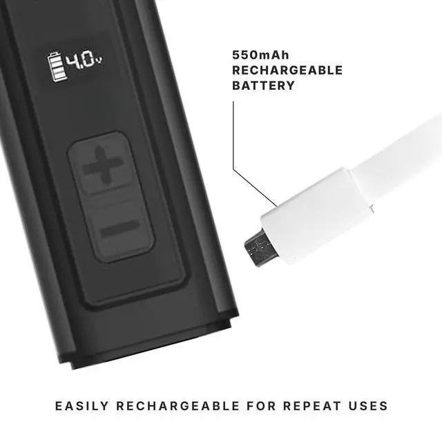Alt view image 4 of 6 - 510 Thread Battery Pen - Adjustable Voltage + Rechargeable with 650mAh Battery - Electronics Repair Soldering Tool - 510 Threaded