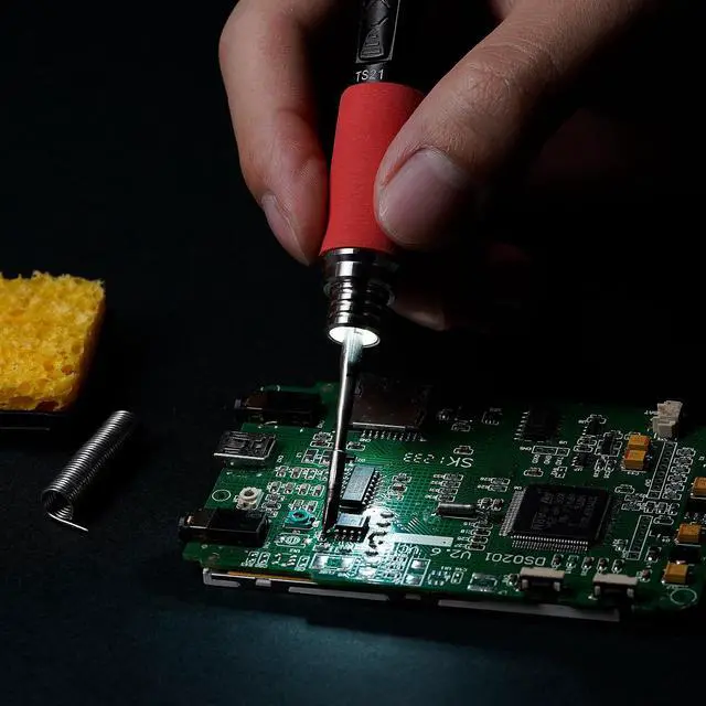Alt view image 5 of 7 - TS21 Precision Soldering Iron Kit,Adjustable Temperature USB Electric Welding Station,Digital OLED Screen Display with KU Solder Tip, ESD Ground Clip