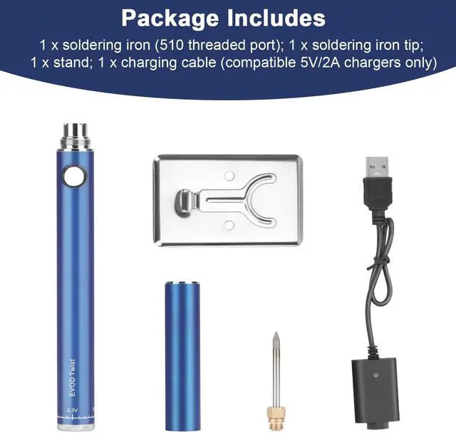 Alt view image 3 of 7 - Cordless Soldering Iron with Built-in 1100mAh Battery, Portable and Compact, Adjustable Temperature, Household, Repair Tools, Jewelry Welding