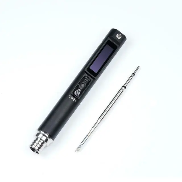 Alt view image 3 of 7 - TS21 Precision Soldering Iron Kit,Adjustable Temperature USB Electric Welding Station,Digital OLED Screen Display with KU Solder Tip, ESD Ground Clip