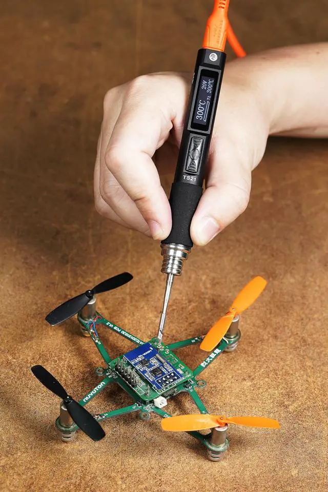 Alt view image 6 of 7 - TS21 Precision Soldering Iron Kit,Adjustable Temperature USB Electric Welding Station,Digital OLED Screen Display with KU Solder Tip, ESD Ground Clip