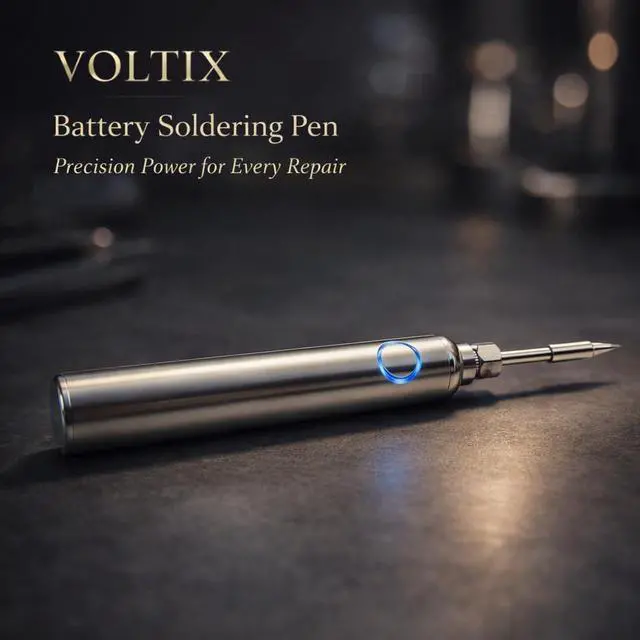 Alt view image 2 of 7 - Premium Universal 510 Thread Battery Soldering Pen Kit, 650mAh Cordless Soldering Iron, 3 Temp Levels, USB-C & Lightning Charging, Universal 510 Soldering Tip