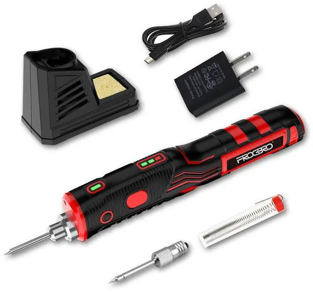 Main image of 11W 2500mAh Cordless Soldering Iron Kit, Upgrade Max 968 Fast Heating Portable USB Rechargeable Soldering Iron High Capacity with Touch Sensor & LED Spotlight (2 tips+adaptor)
