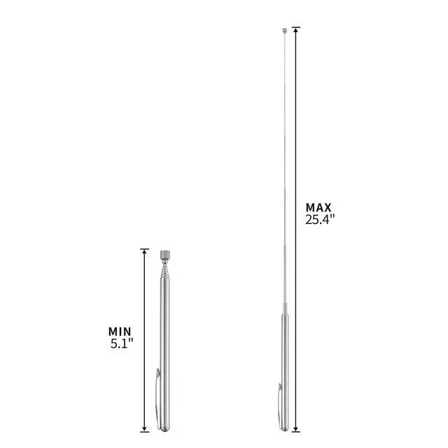 Alt view image 2 of 7 - 1 Piece 3.5LBs Telescoping Magnetic Pickup Tool, with Pen Clip Design, Magnet Stick Rod Extendable 5.1" to 25.4" for Men, Birthday, Father's Day, Christmas Gift