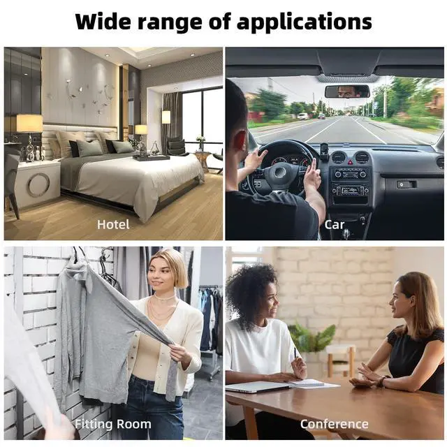 Alt view image 7 of 7 - Hidden Camera Detector - 2025 Camera Detector, Hidden Device GPS Detector, Bug Detector, Camera Detector for Hotels, Travel, Office, 5 Levels Sensitivity (Black)
