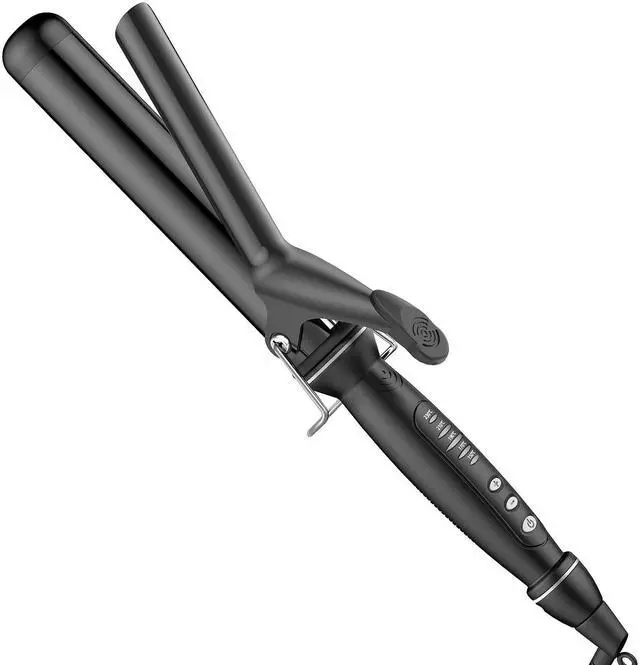 Main image of 1 1/2 Inch Curling Iron, Tourmaline Ceramic Extra Long Barrel Curling Iron 1.5 Inch with Auto Shut-Off, Dual Voltage 110-240V Hair Curler Suitable for Travel, Including Glove