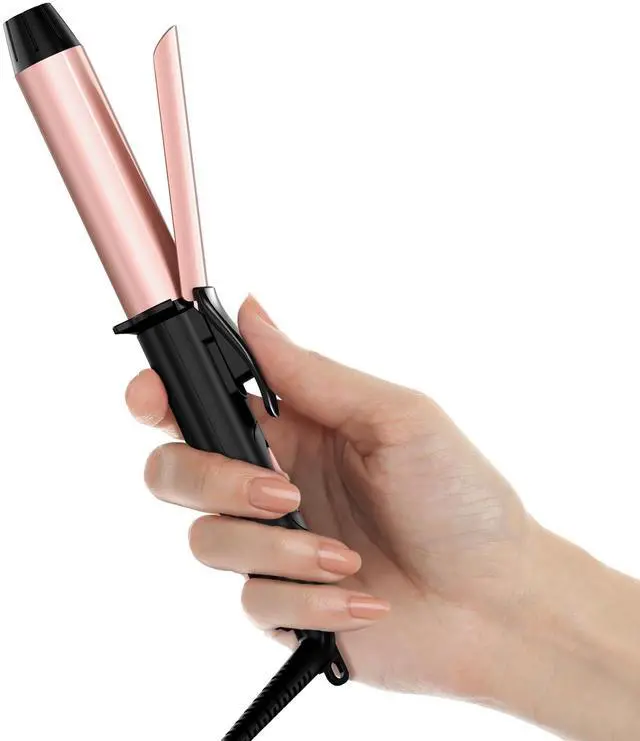 Main image of Mini Curling Iron 1 Inch, 100-240V Dual Voltage for Travel, Ceramic Curling Iron Travel Size with Keratin & Argan Oil Infused, Mini Hair Curler with Storage Bag, Rose-Gold