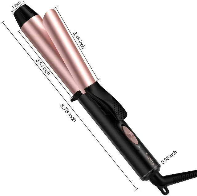 Alt view image 7 of 7 - Mini Curling Iron 1 Inch, 100-240V Dual Voltage for Travel, Ceramic Curling Iron Travel Size with Keratin & Argan Oil Infused, Mini Hair Curler with Storage Bag, Rose-Gold