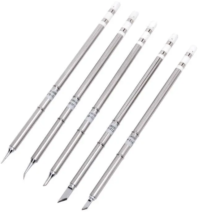 Main image of T12 Soldering Iron Tips, Soldering Iron Tips Replacement for Deackimei Cordless Soldering Iron Station, T12 Soldering Kit, 5 Types Soldering Tool (T12-K, T12-JL02, T12-ILS, T12-KU, T12-BC2, 5pcs)