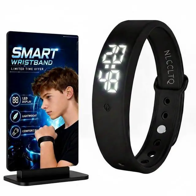 Main image of Vibrating Alarm Wristband Effective Alarm Clocks for Deep Sleepers Heavy Sleeps Wrist Silent Vibration Watch Extremely Wake up Clock Wearable Band that Won't Wake Partner for Deaf Sleeper