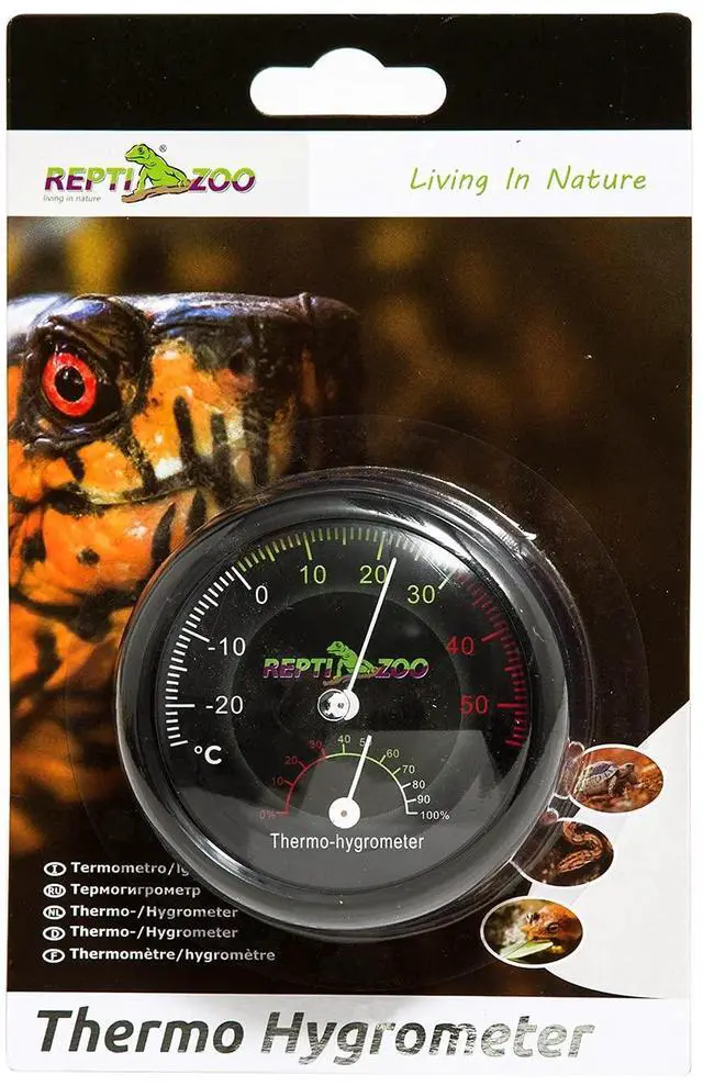 Alt view image 4 of 5 - Reptile Terrarium Thermometer Hygrometer Dual Gauges Pet Rearing Box Reptile Thermometer and Humidity Gauge