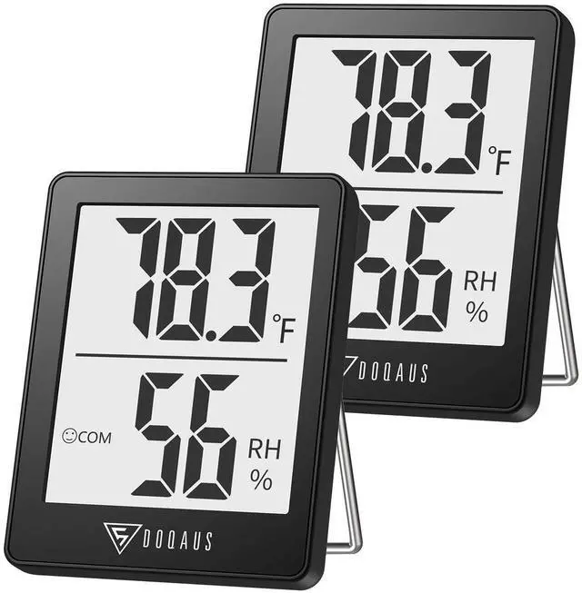 Main image of Humidity Meter, 2 Pack Room Thermometer Indoor, Hygrometer with 5s Fast Refresh, Temperature Humidity Monitor Meter for Baby Room, Living Room, Basement, Greenhouse, Office