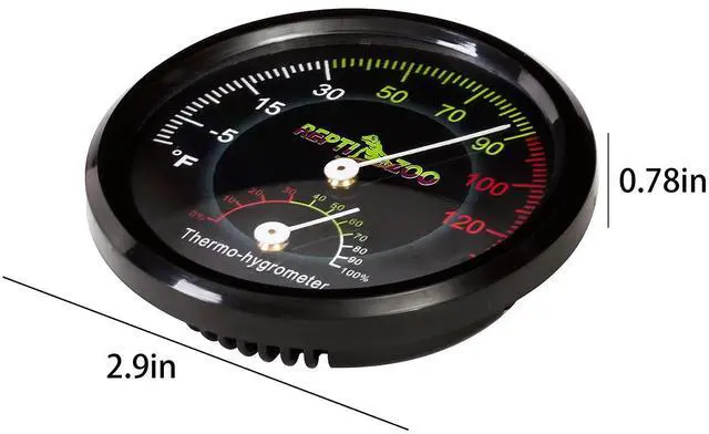 Alt view image 2 of 5 - Reptile Terrarium Thermometer Hygrometer Dual Gauges Pet Rearing Box Reptile Thermometer and Humidity Gauge