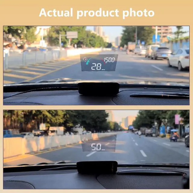 Alt view image 5 of 7 - Windshield Speedometer Projector, Digital Speedometer for Car GPS Speedometer with Speed, Overspeed, Heads Up Display for Cars Suitable for All Vehicles