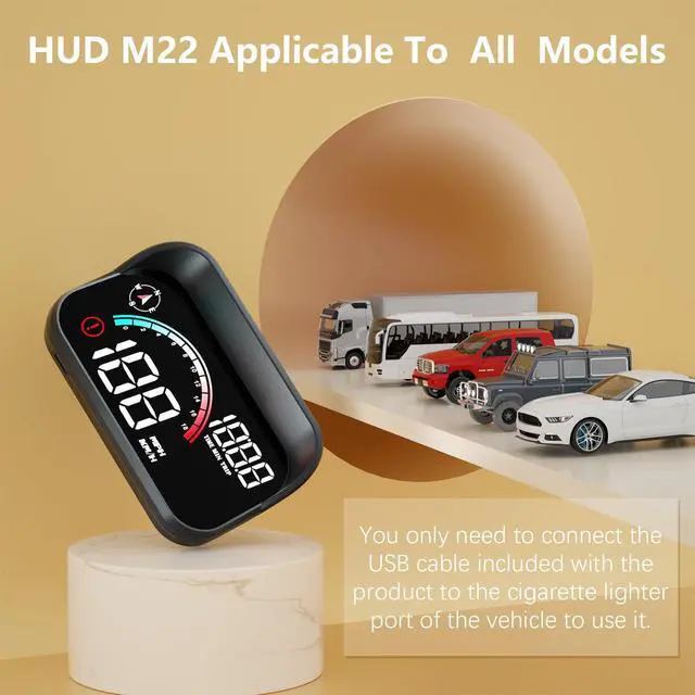 Alt view image 7 of 7 - Windshield Speedometer Projector, Digital Speedometer for Car GPS Speedometer with Speed, Overspeed, Heads Up Display for Cars Suitable for All Vehicles