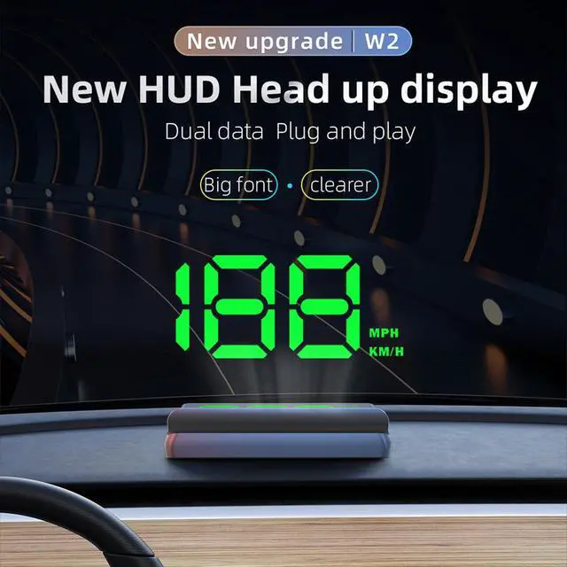 Alt view image 2 of 7 - Heads up Display for Cars Digital Speedometer for Car,Speedometer with Overspeed Warning & Auto Brightness Adjustment,speedometer for car with Real-Time Speed Projection for All Vehicles