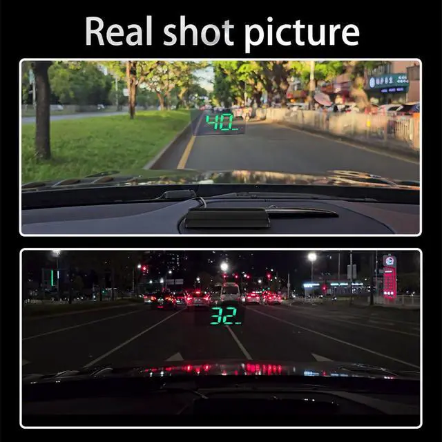 Alt view image 7 of 7 - Heads up Display for Cars Digital Speedometer for Car,Speedometer with Overspeed Warning & Auto Brightness Adjustment,speedometer for car with Real-Time Speed Projection for All Vehicles