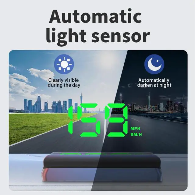 Alt view image 5 of 7 - Heads up Display for Cars Digital Speedometer for Car,Speedometer with Overspeed Warning & Auto Brightness Adjustment,speedometer for car with Real-Time Speed Projection for All Vehicles