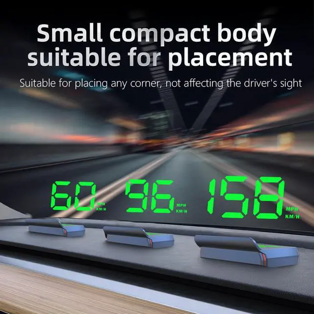 Alt view image 4 of 7 - Heads up Display for Cars Digital Speedometer for Car,Speedometer with Overspeed Warning & Auto Brightness Adjustment,speedometer for car with Real-Time Speed Projection for All Vehicles