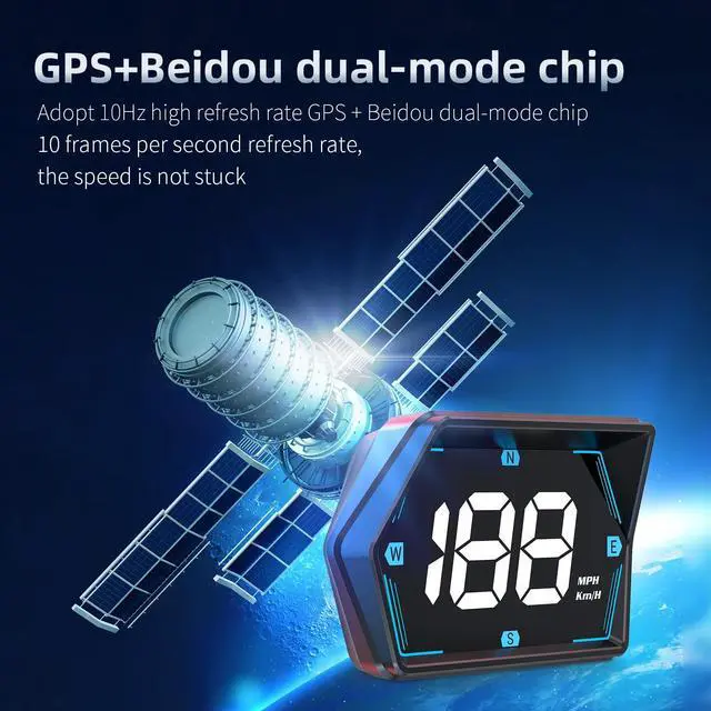 Alt view image 3 of 7 - Universal Car HUD GPS Speedometer G20 Car Heads-up Display Plug and Play with USB Connection,Displays MPH, Comes with Compass Over Speed Alert HD Display Speedometer for All Vehicles