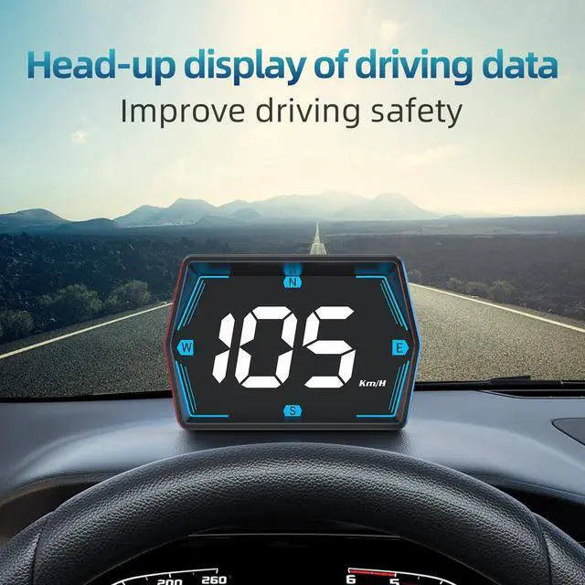 Alt view image 2 of 7 - Universal Car HUD GPS Speedometer G20 Car Heads-up Display Plug and Play with USB Connection,Displays MPH, Comes with Compass Over Speed Alert HD Display Speedometer for All Vehicles